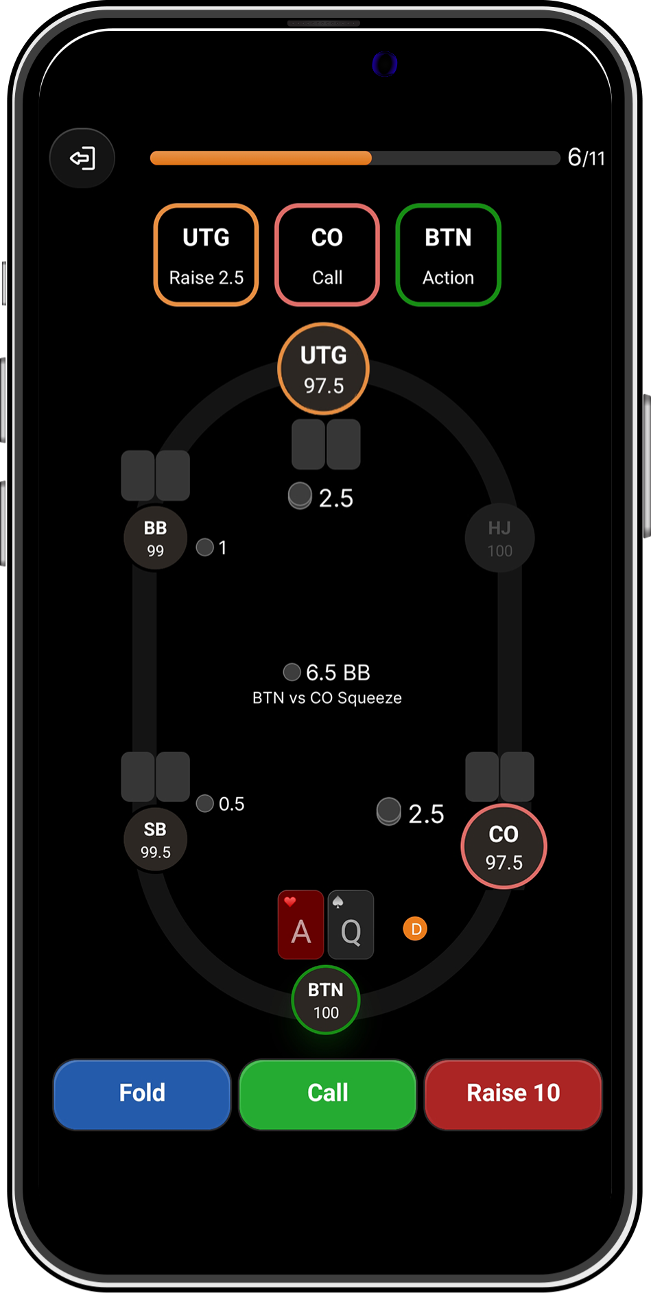 PlusEV Poker app screenshot