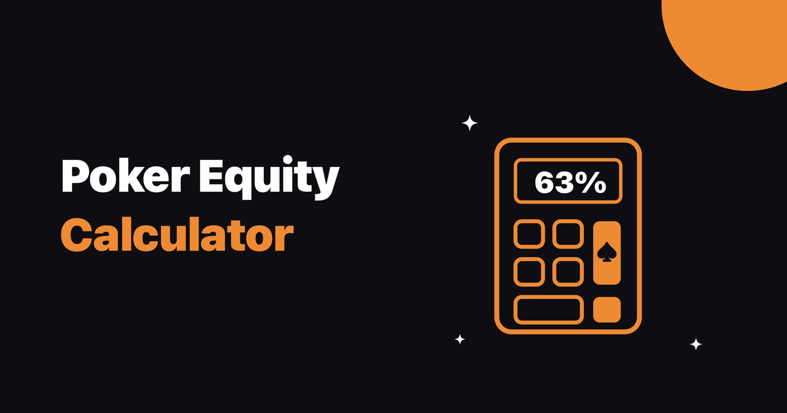 Article title beside a line-drawn calculator showing 63 percent, with a spade on one key.